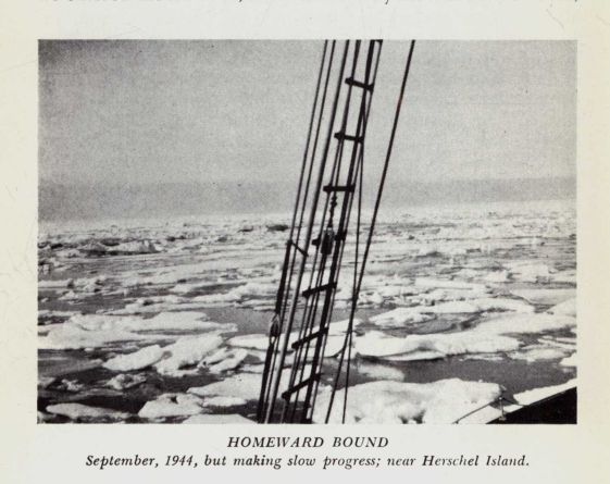 HOMEWARD BOUND September, 1944, but making slow progress; near Herschel Island.