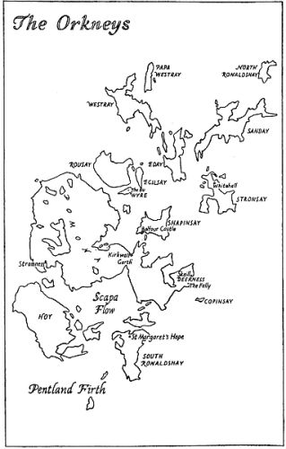 Map of the Orkneys