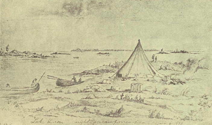 Lake Huron--night encampment August 6 1837
