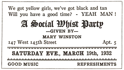 [A Social Whist Party given by Mary Winston]