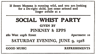 [A Social Whist Party given by Pinkney and Epps]