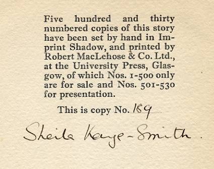 Autograph of Sheila Kaye-Smith